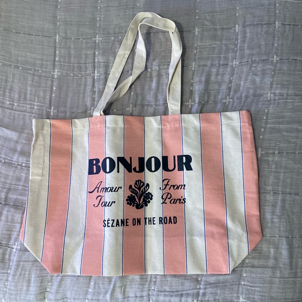 Sezane Bonjour tote bag